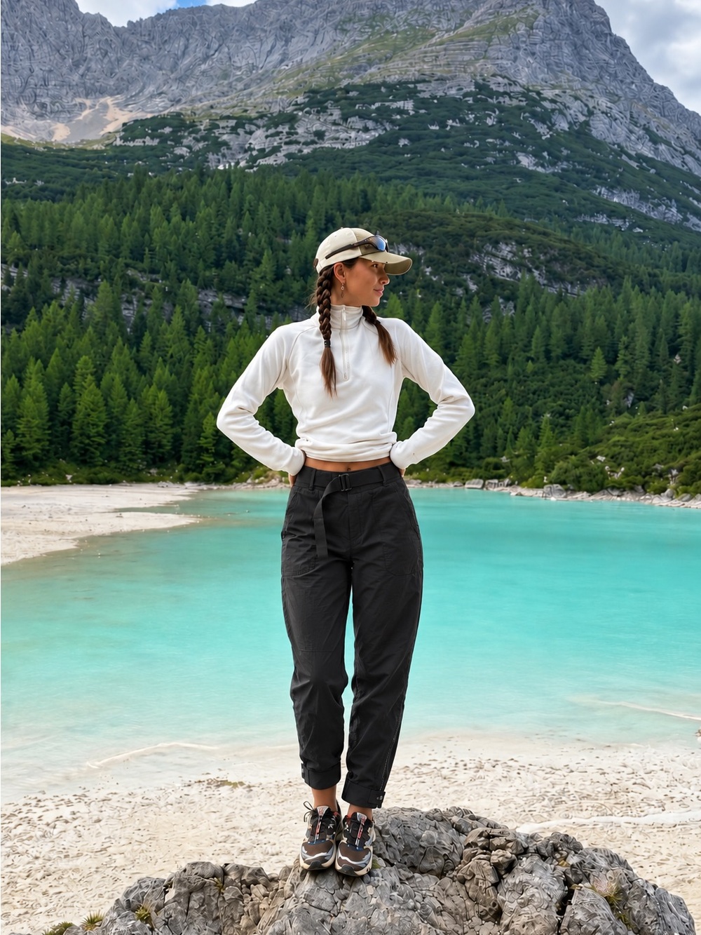 Athleta Black Belted Lightweight Jogger Pants